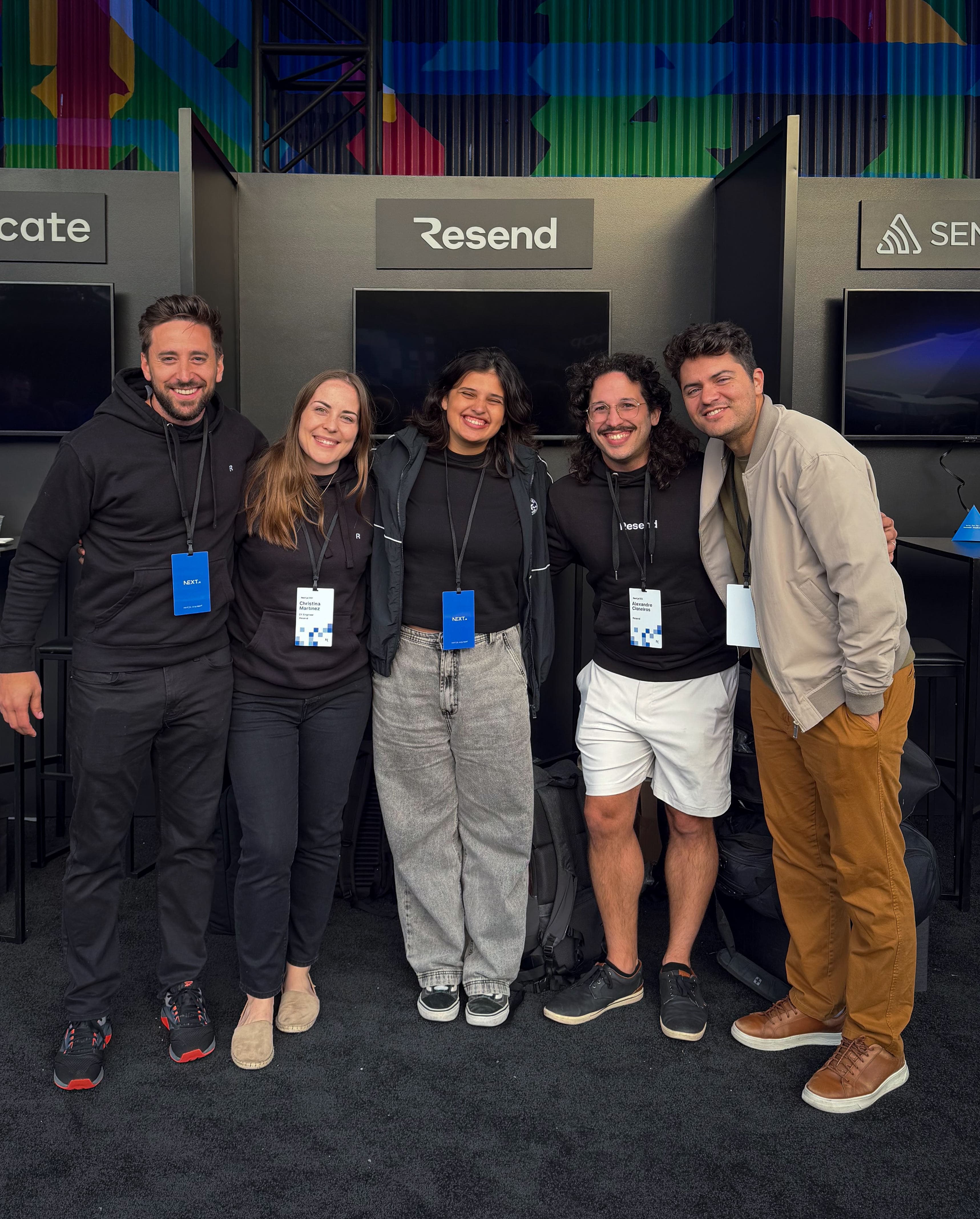 Resend team at Next.js Conf