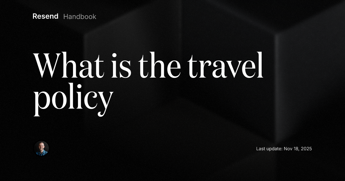 What is the travel policy